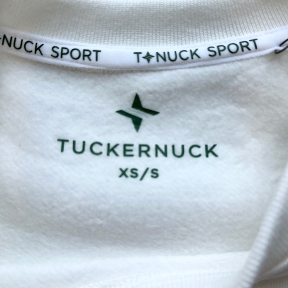 NWT Tuckernuck Sport Fleece Varsity Pullover White size XS/S - Picture 8 of 16
